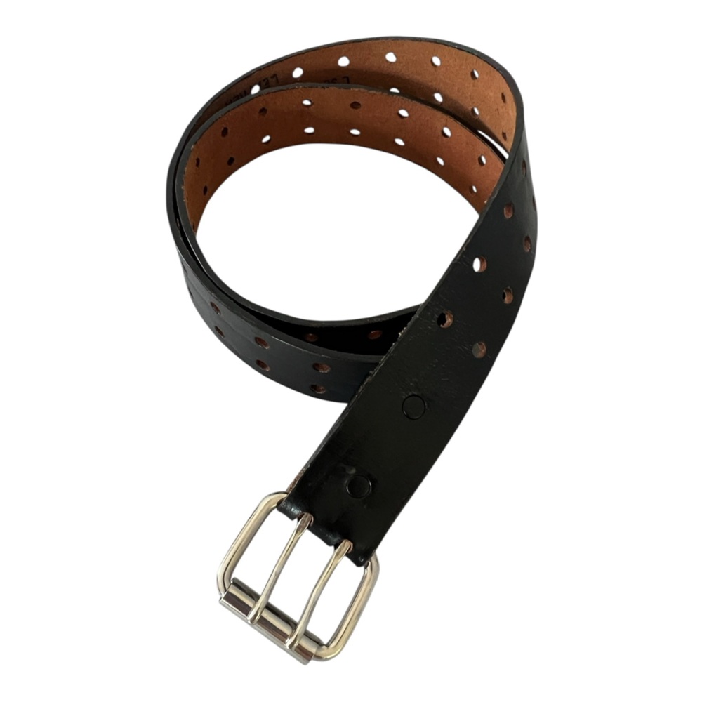 Belt RENEGADE USA-MADE BLACK TOP-GRAIN OIL TAN LEATHER BELT 38-40 Waist